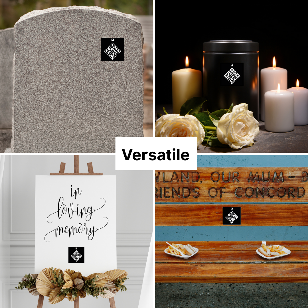 Memorial QR Code Plate