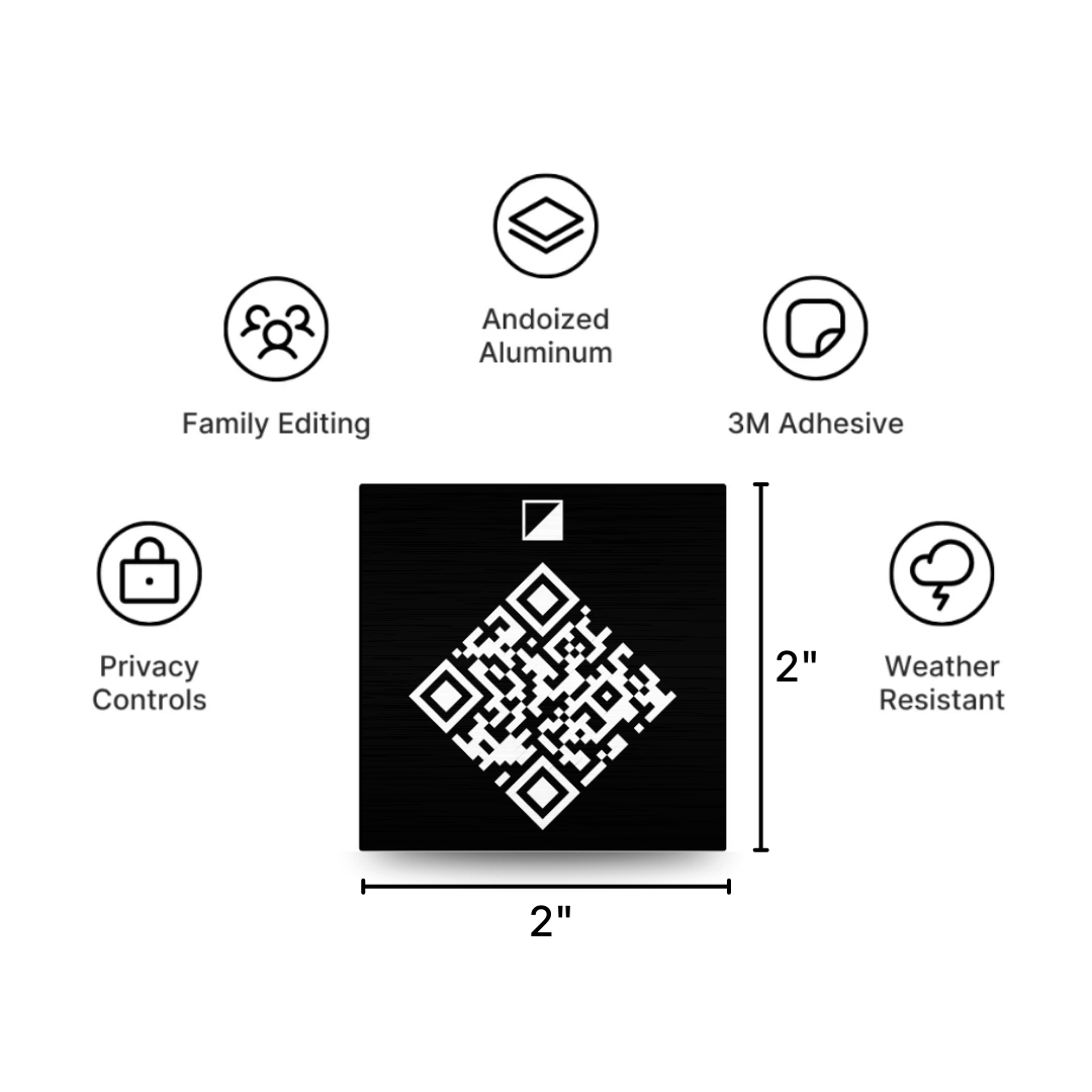 Memorial QR Code Plate