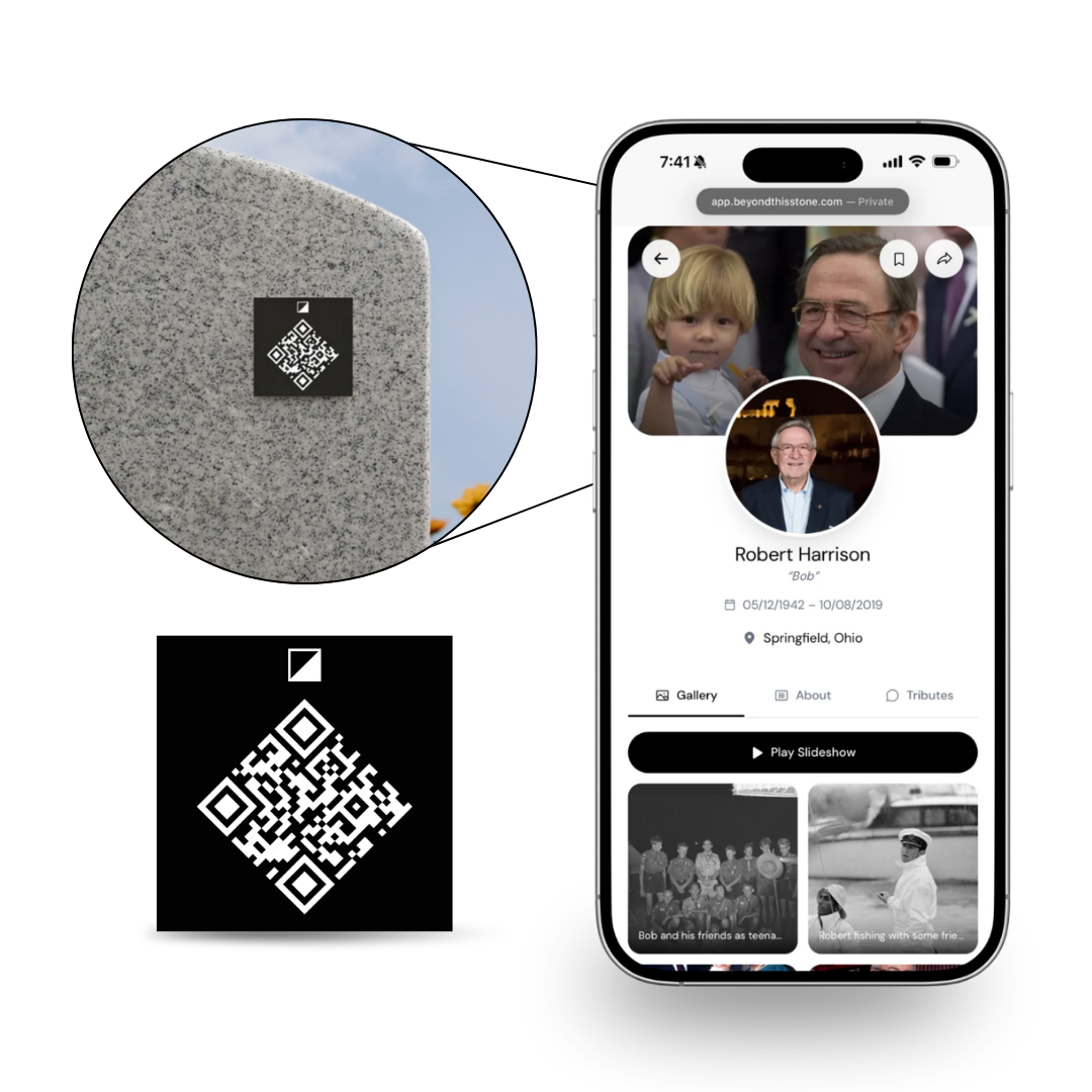 Memorial QR Code Plate