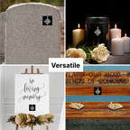 Collage of various items with a QR code on them